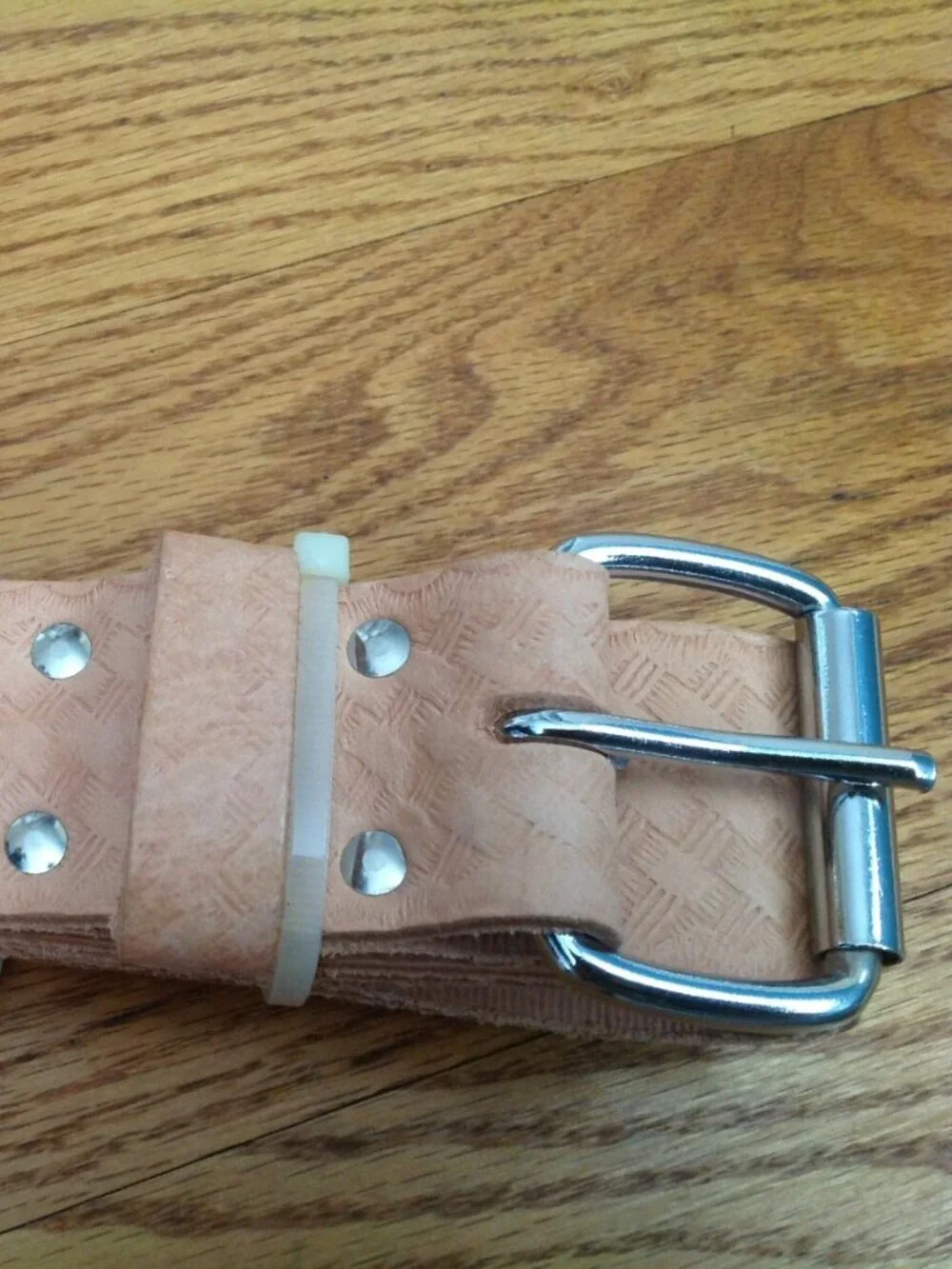 BUCKET BOSS CLASSIC SADDLE LEATHER STEEL BUCKLE TOOL BELT 55133 MENS SIZE LARGE